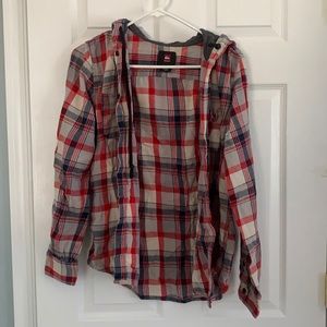 Quiksilver hooded flannel